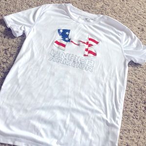 Boys Under Armour Flag T-shirt